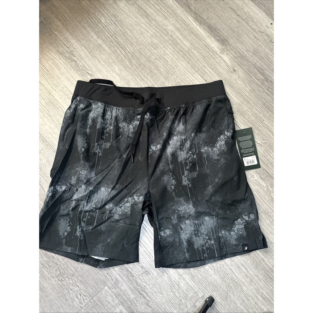 Glyder Men's Acadia Shorts Black Cloud Drip Print Size XL NWT Retail$64